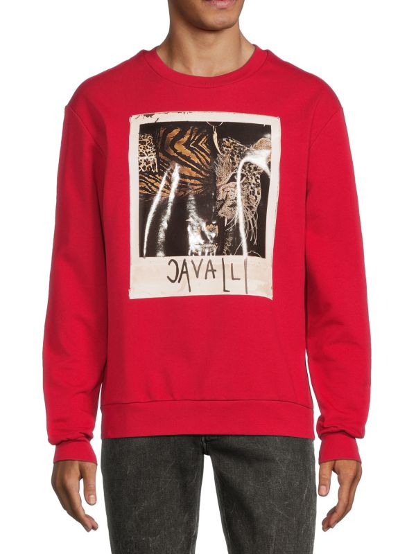 Roberto Cavalli Animal Graphic Crewneck Sweatshirt